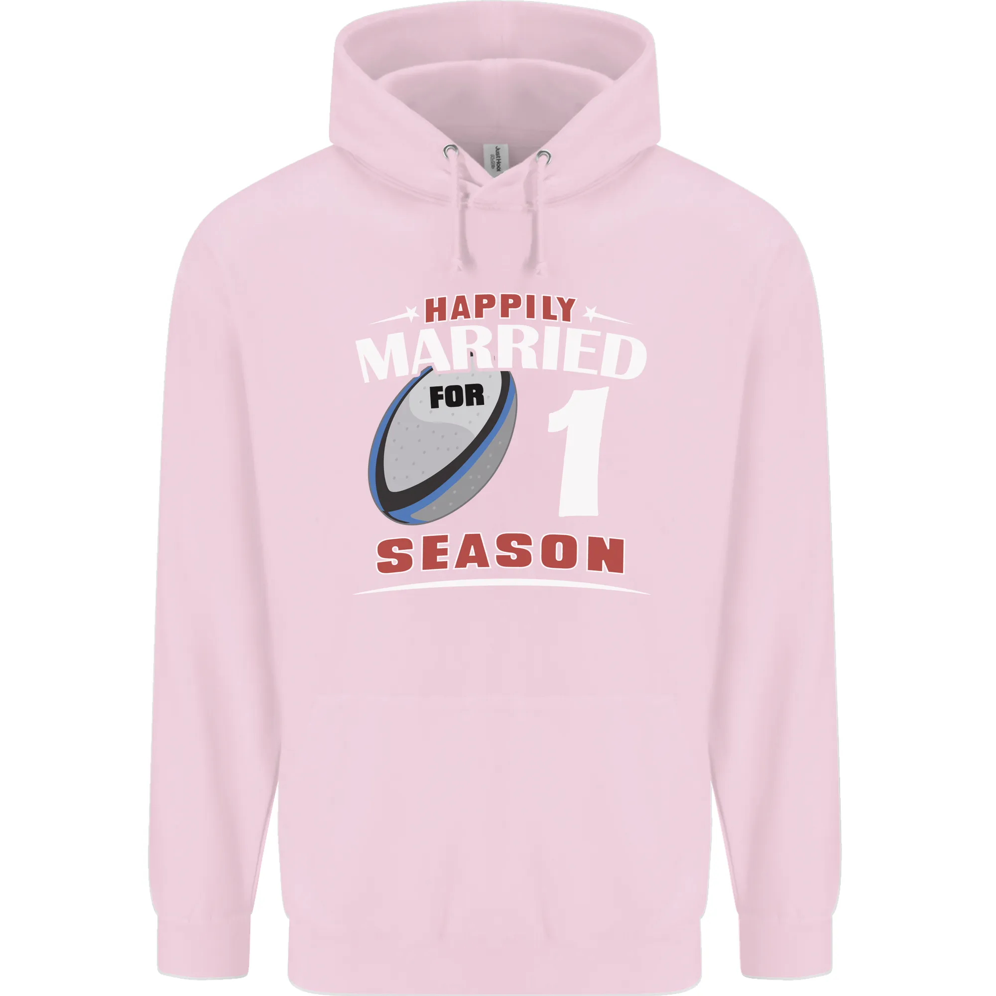 1 Year Wedding Anniversary 1st Rugby Mens 80% Cotton Hoodie