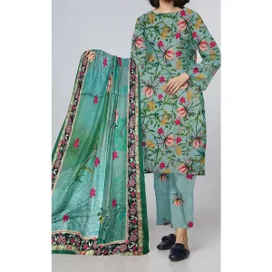 3PC- Unstitched Digital Printed Lawn Suit PS4665