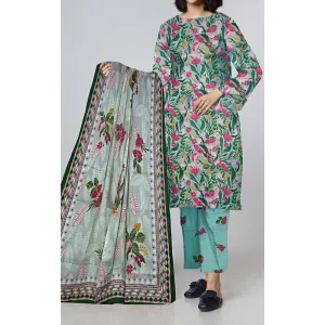 3PC- Unstitched Digital Printed Lawn Suit PS4666