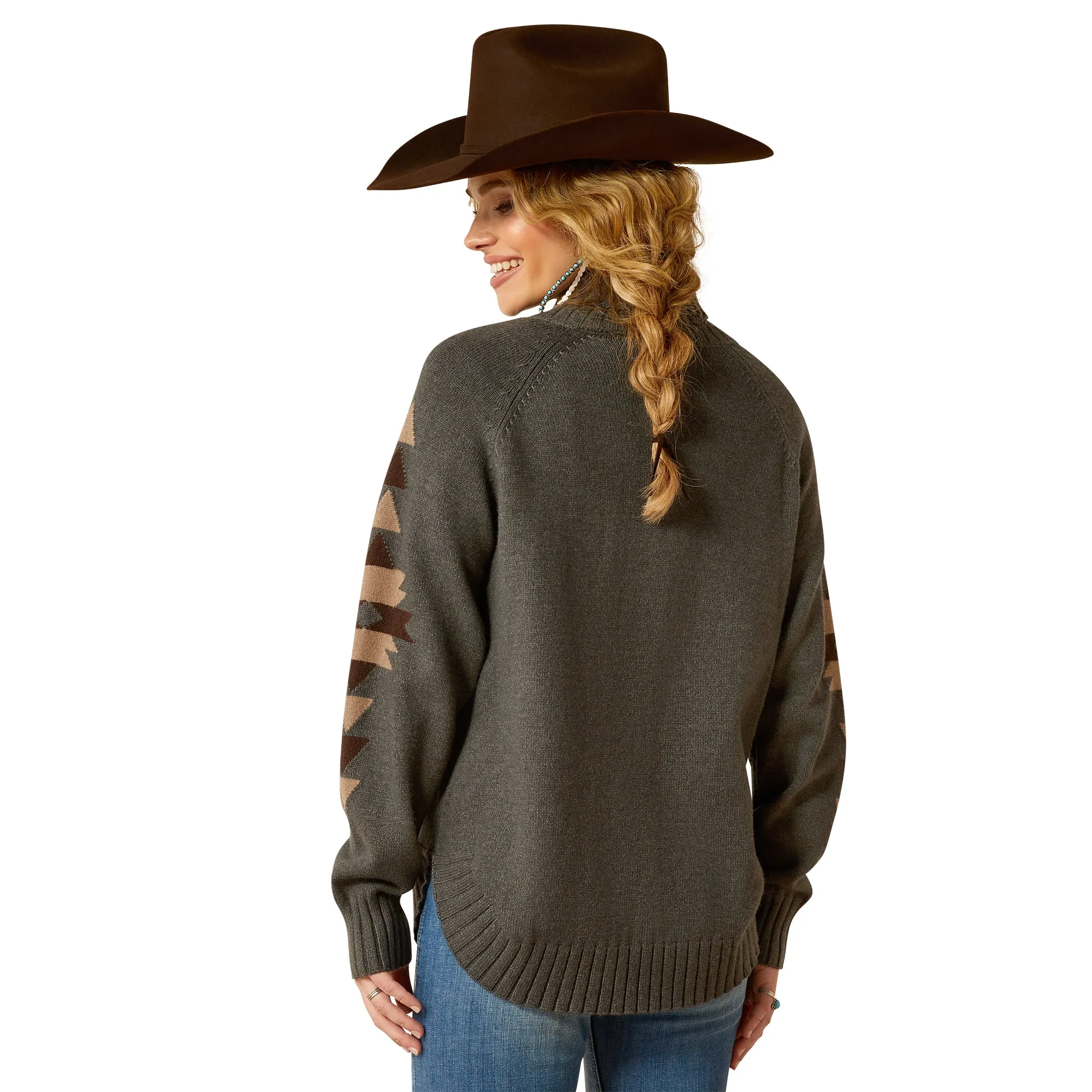 Ariat Ladies Madison Heather Grey Pullover Sweater 10052048