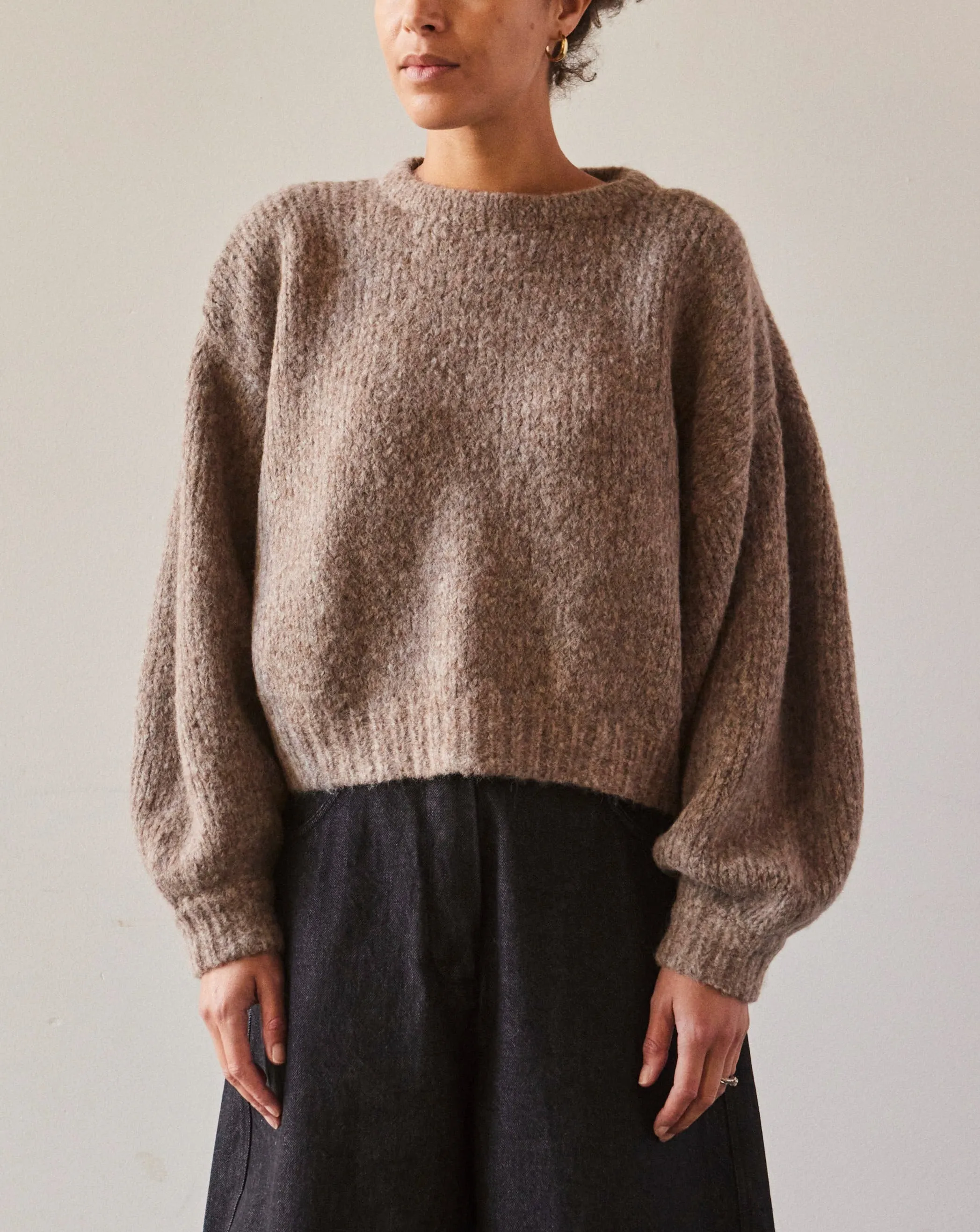 Atelier Delphine Balloon Sleeve Sweater, Deer