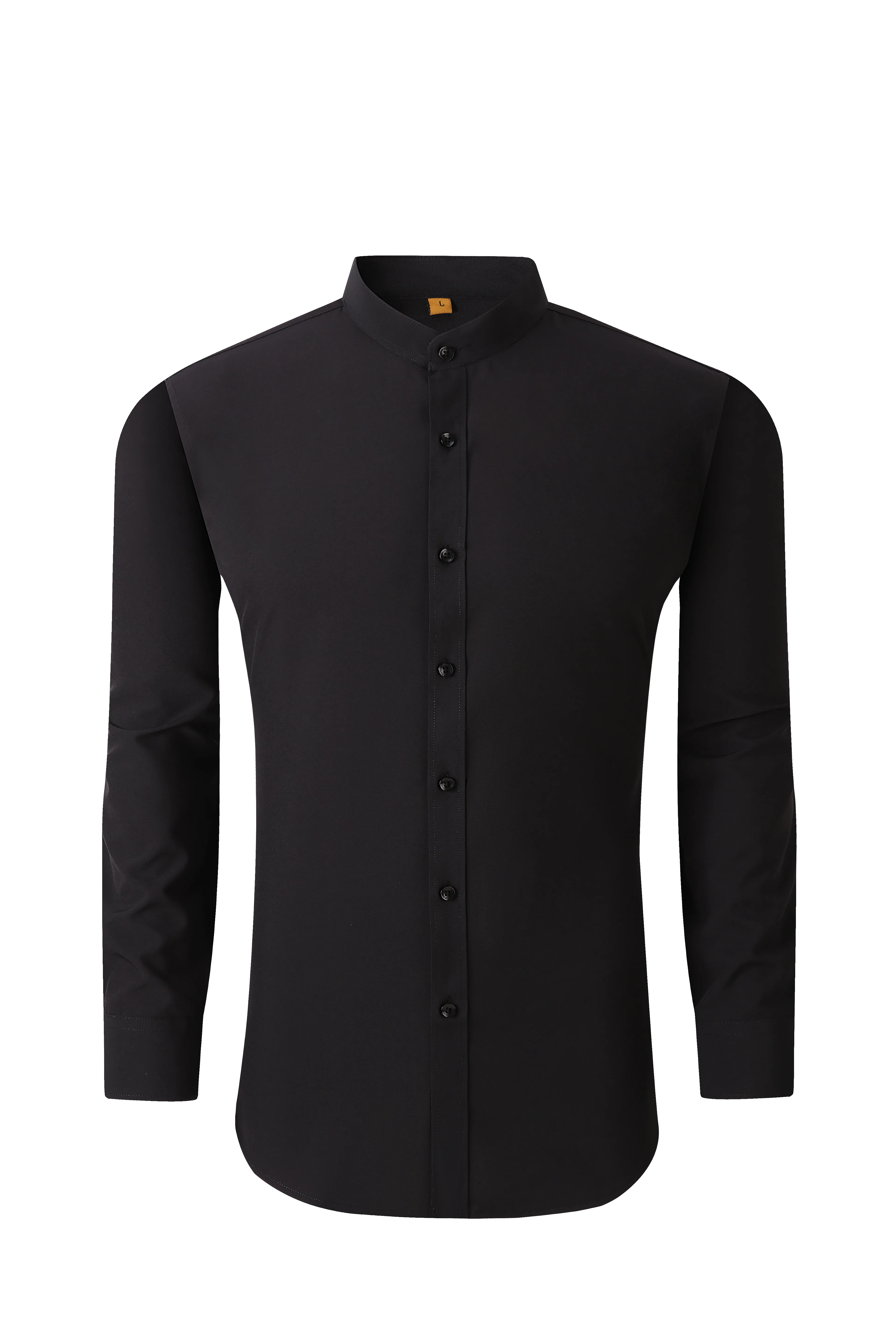 Banded Collar Solid - Black