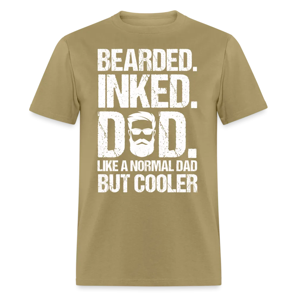 Bearded Inked Dad T-Shirt (Tattoo Dad Tee)