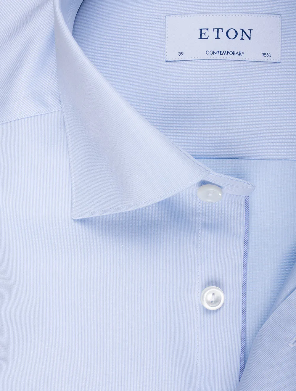 Blue Fine Pique Contemporary Fit Shirt