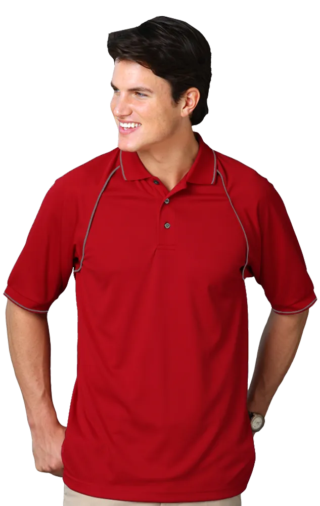 Blue Generation Men's Wicking Polo With Contrast Piping