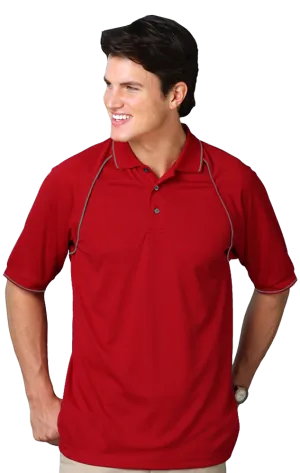 Blue Generation Men's Wicking Polo With Contrast Piping