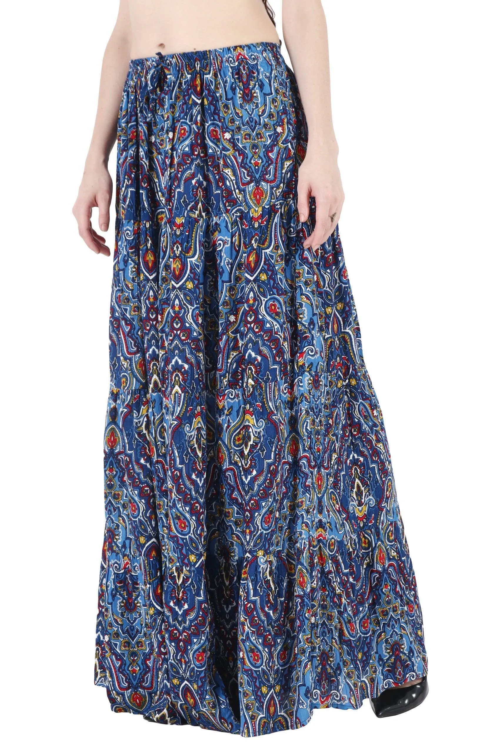 Blue Rangoli Printed Skirt