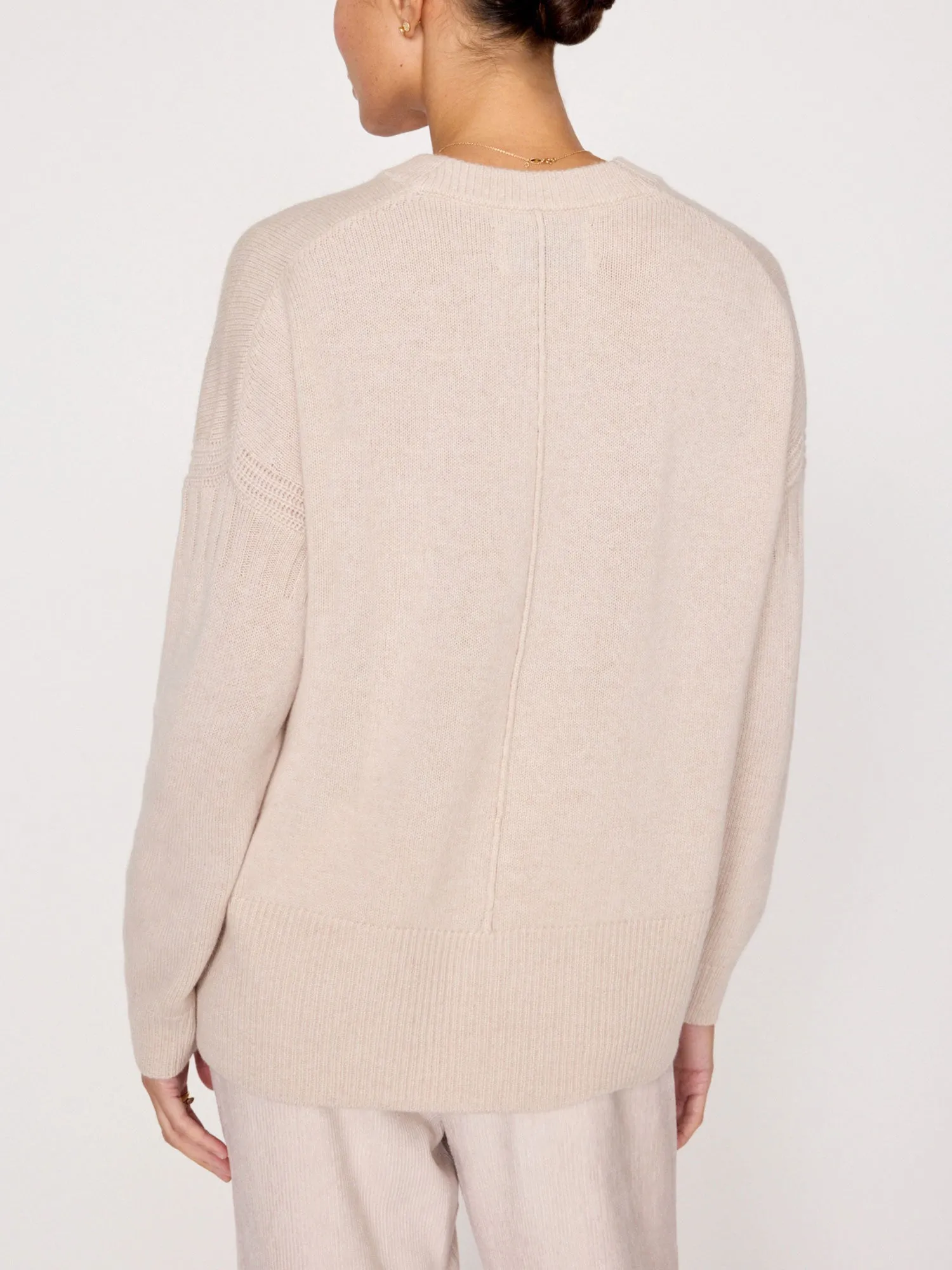 Brochu Walker - Noah Crewneck Sweater in Almond Buff Melange