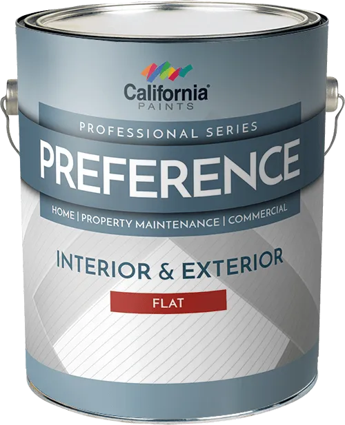 California Paint Preference Interior & Exterior Paint Flat, 1 Gallon Super Hide White