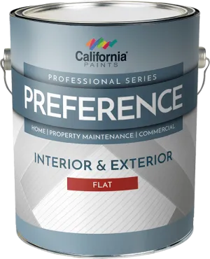 California Paint Preference Interior & Exterior Paint Flat, 1 Gallon Super Hide White