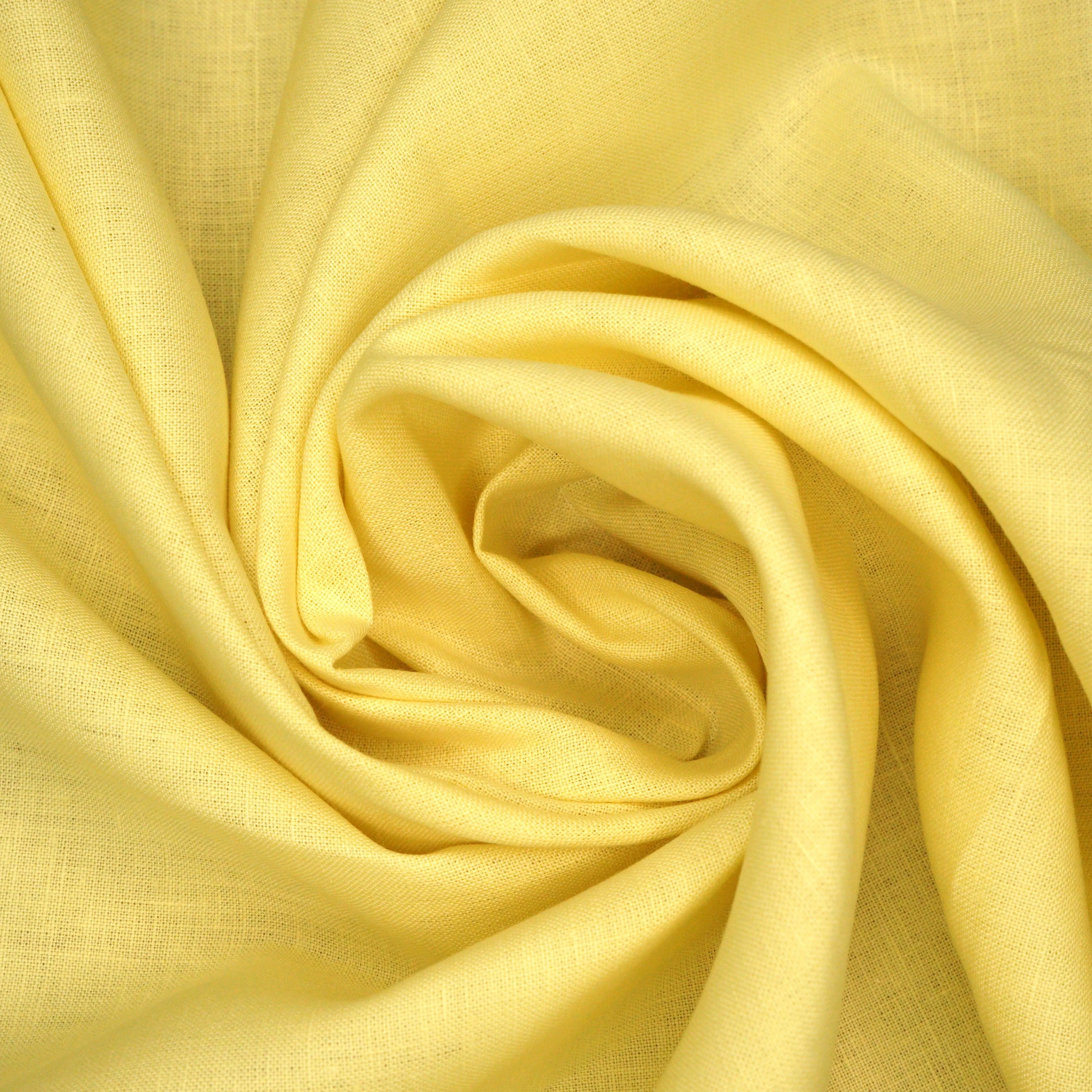 Canary Yellow Nevada Solid Italian Linen Fabric Textile