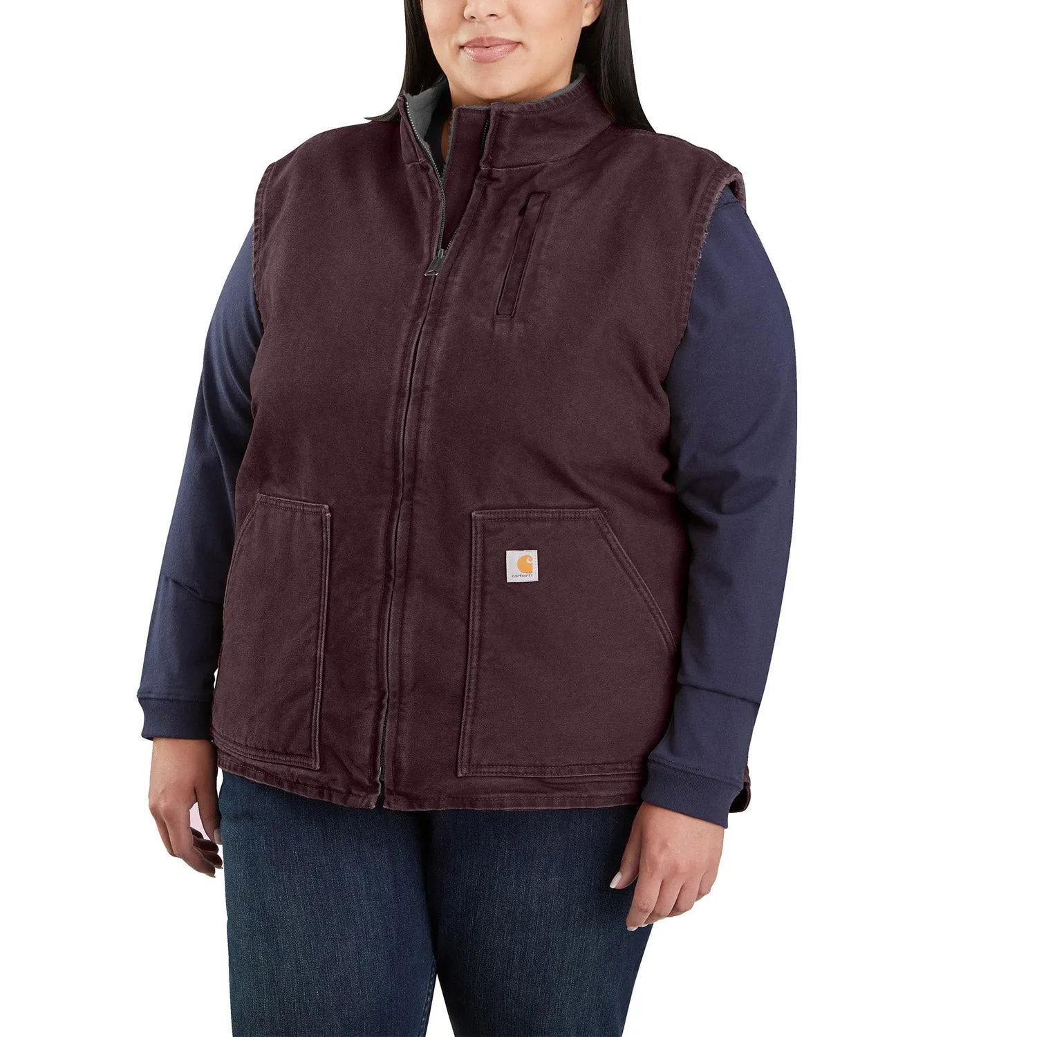 Carhartt Women's Washed Duck Mock Neck Vest