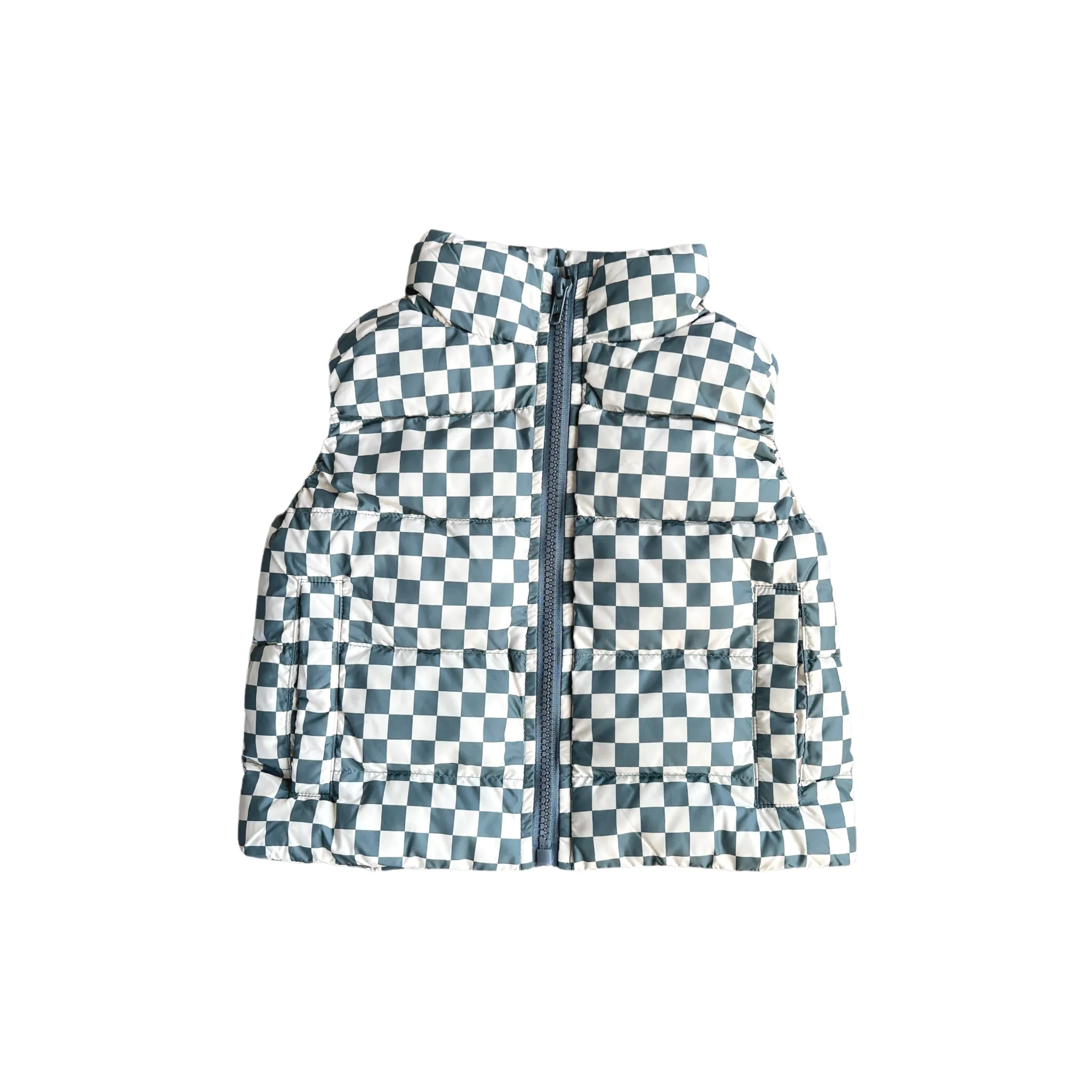 Checkered Storm Puffer Vest