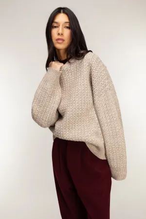 CHUNKY KNIT CREWNECK SWEATER