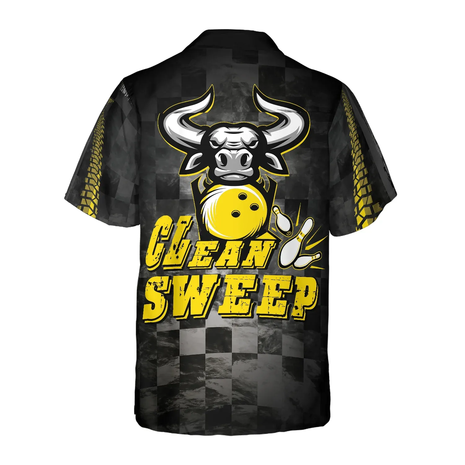 Clean Sweep Bowling Bull Aloha Hawaiian Shirt For Summer, Colorful Shirt For Men Women, Perfect Gift For Friend, Team, Family, Bowling Lovers