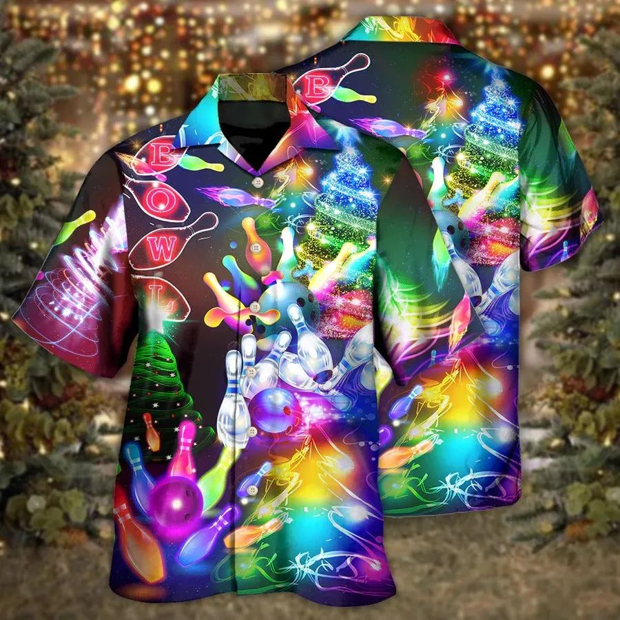 Colorful Bowling Roll Hawaiian Shirt, Bowling Independence Day Aloha Shirt For Men, Perfect Gift For Bowling Lovers