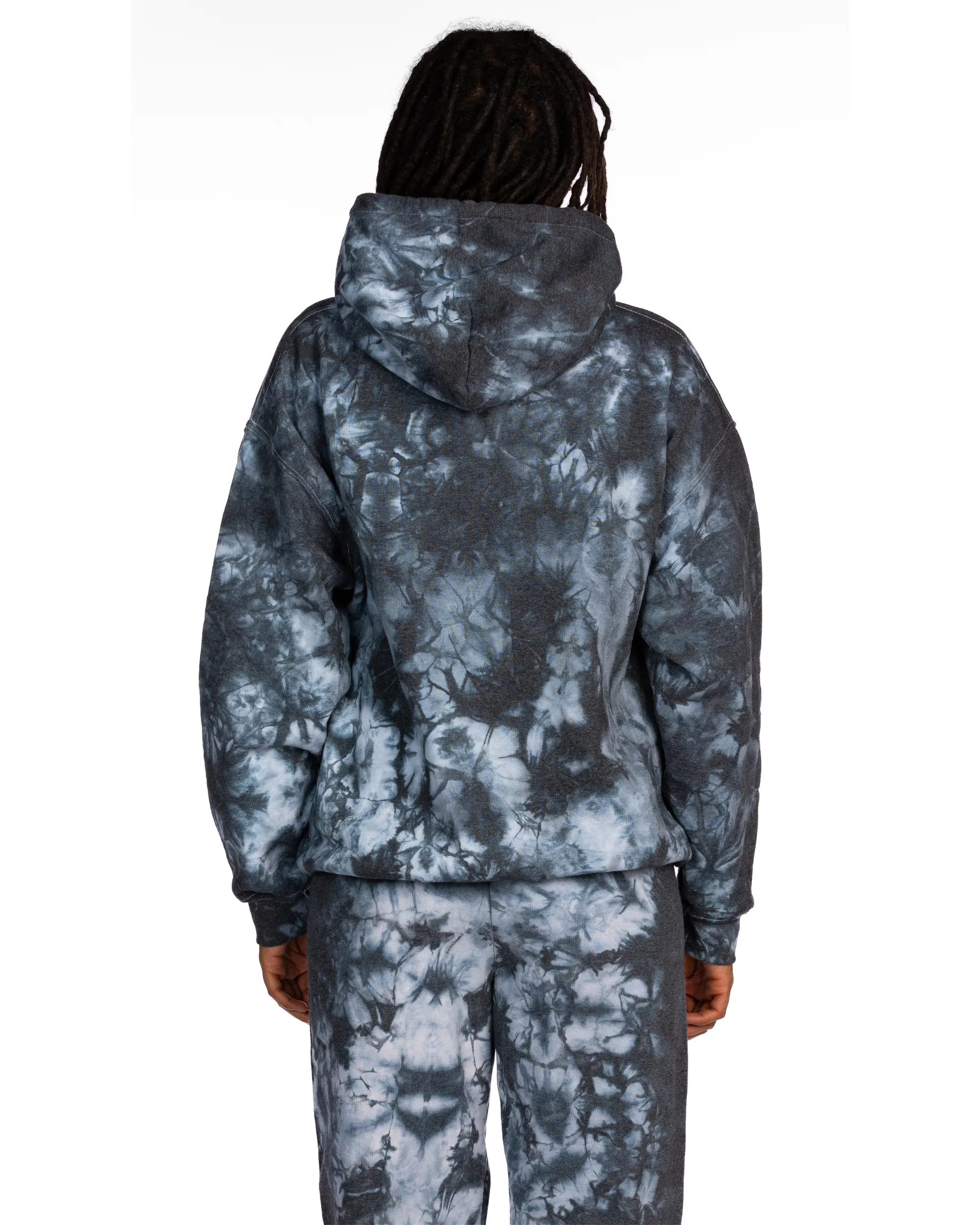 Crystal Dye Essential Fleece Hoodie - Black