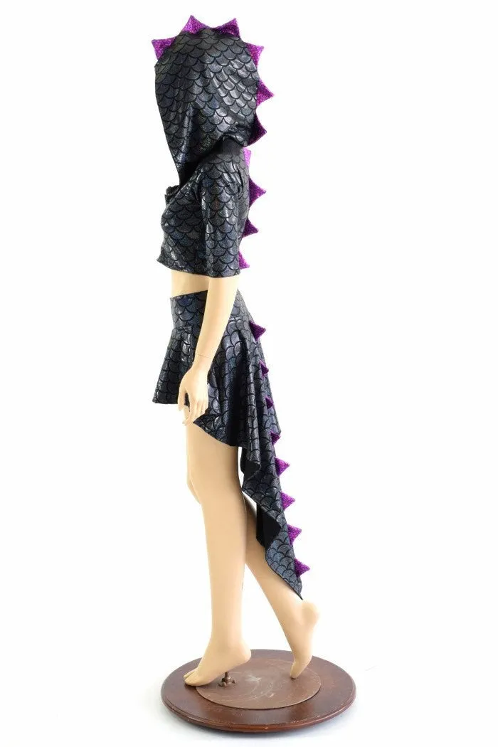 Dragon Tail Skirt & Crop Hoodie Set