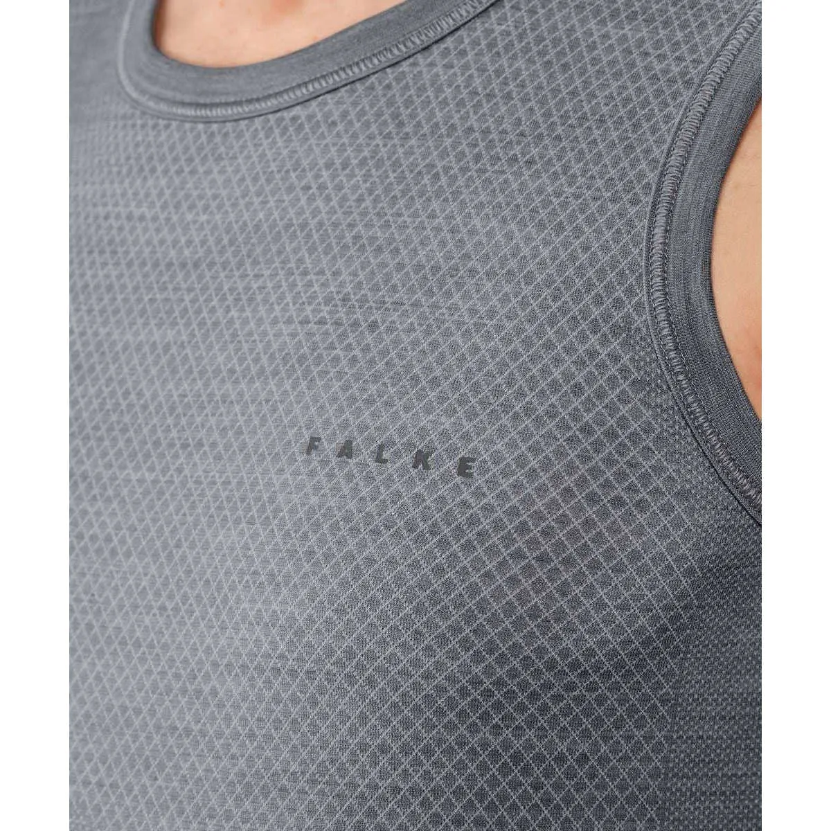 Falke Wool Tech Light Sports Singlet Vest - Grey Heather