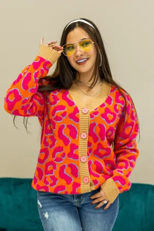 Funky Feline Leopard Cardigan