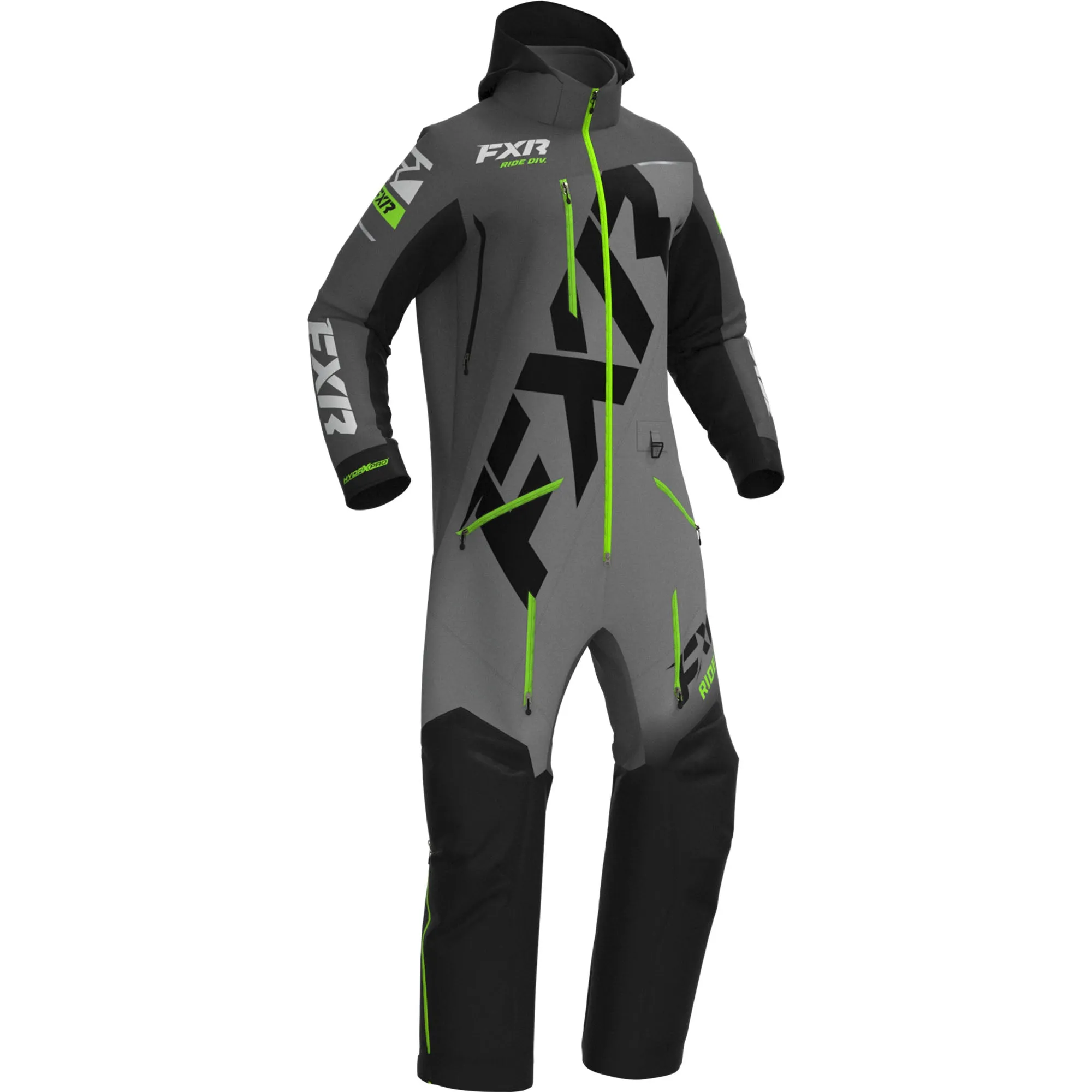 FXR  Black Charcoal Grey Lime CX Lite Monosuit HydrX Pro Uninsulated Dry Vent