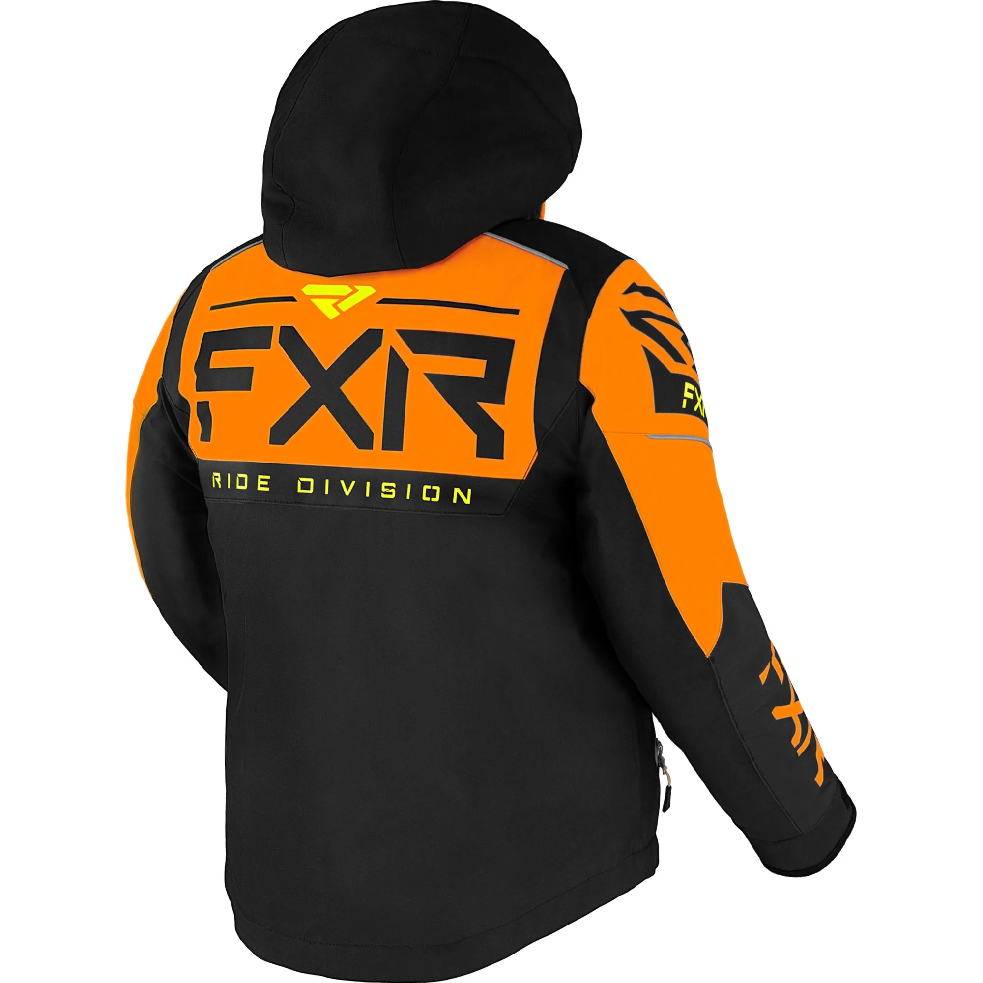 FXR  Childs Helium Snowmobile Jacket FAST Thermal Insulated Black Orange Hi-Vis