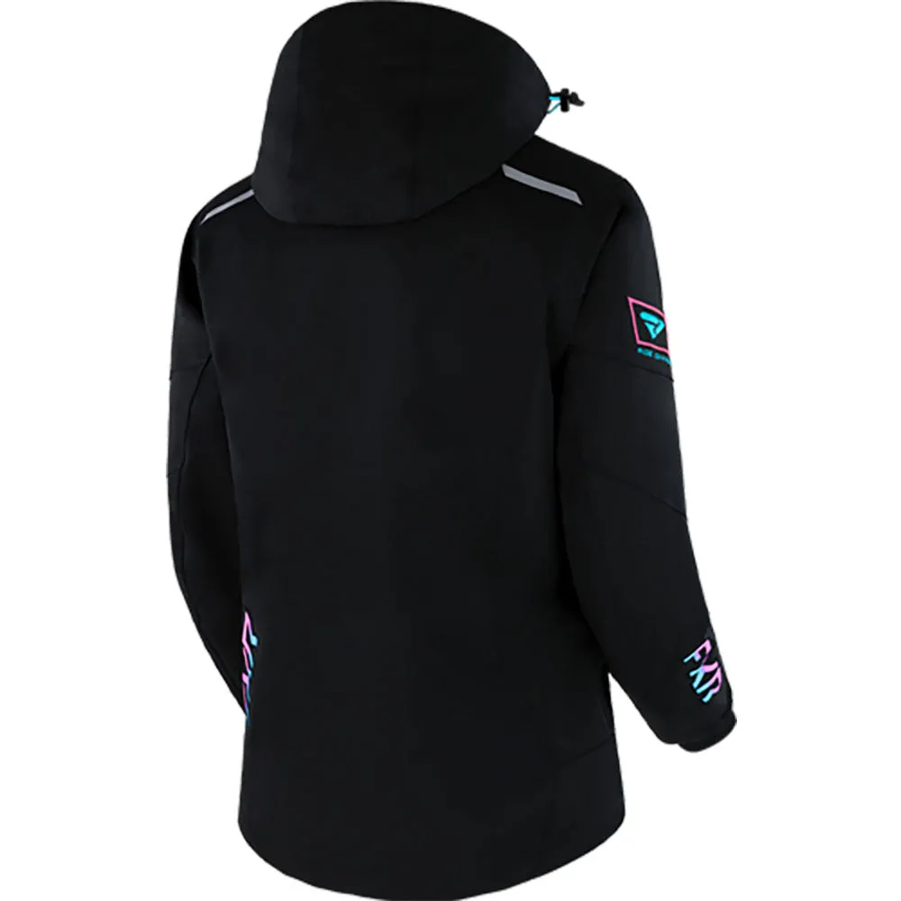 FXR Renegade FX Snowmobile Jacket Black/Sky Blue-E Pink Fade