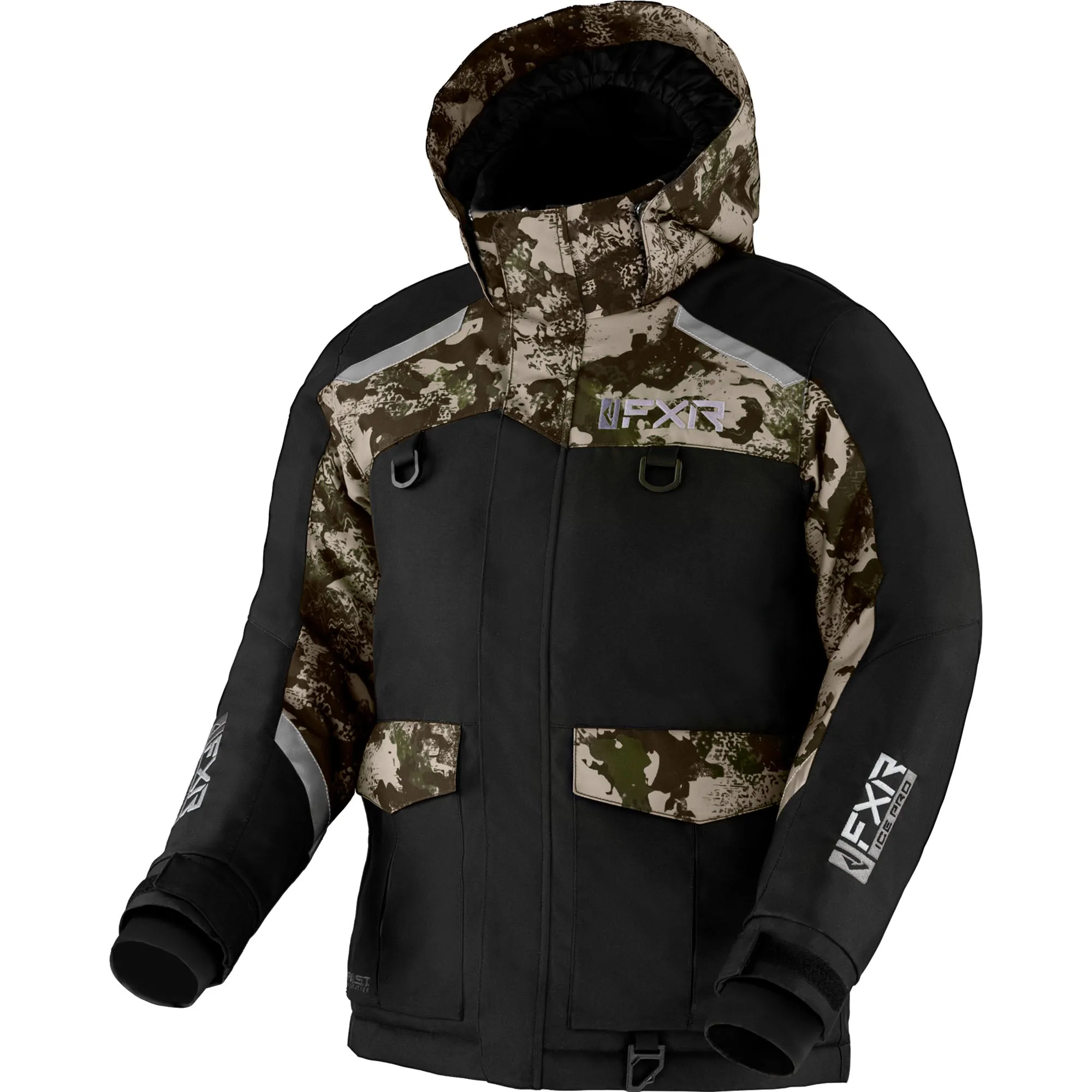 FXR Youth Excursion Snowmobile Jacket Black/Army Camo