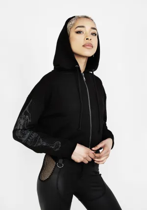 GABHAR ZIP UP CROP HOODY