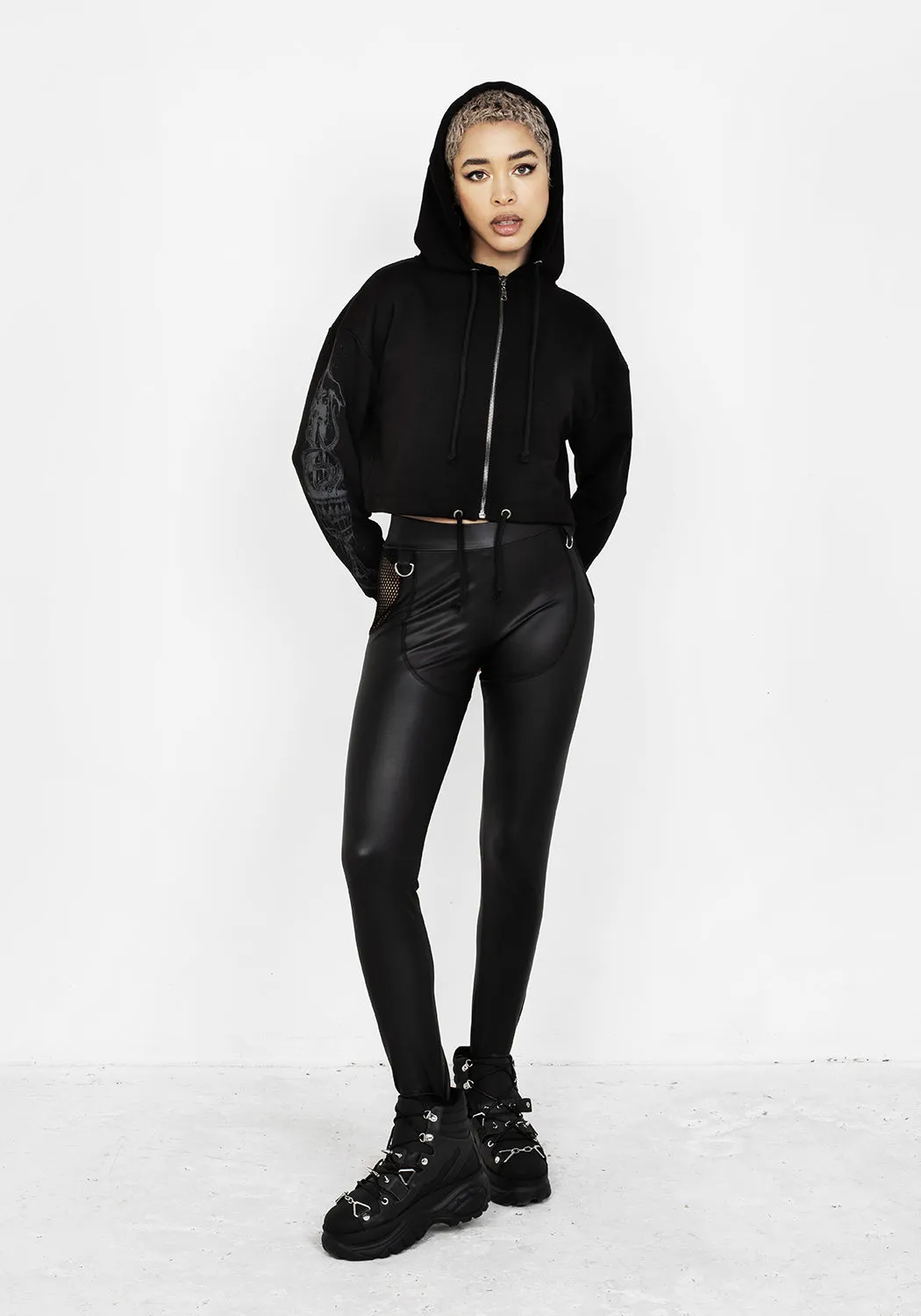 GABHAR ZIP UP CROP HOODY