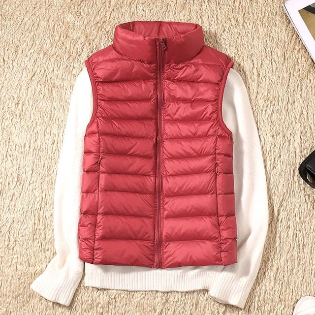 Gifts Outerwear  New Women Sleeveless Ultra Light Down Vests    ID A412 - 4101