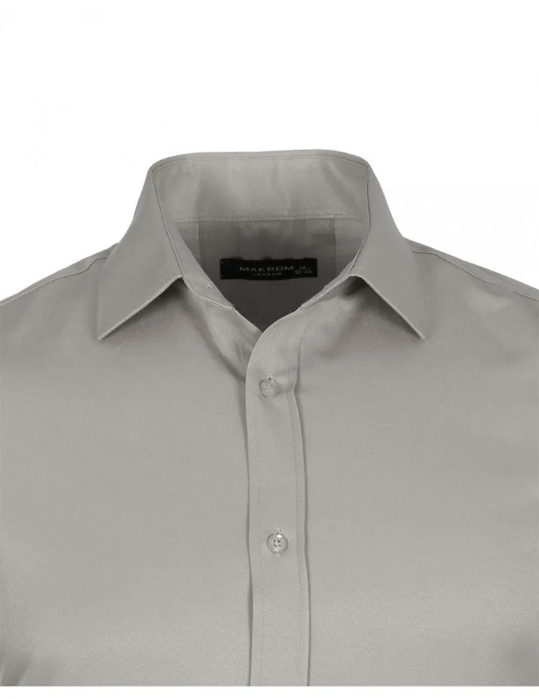 Grey Classic Single Cuff Men's Shirt