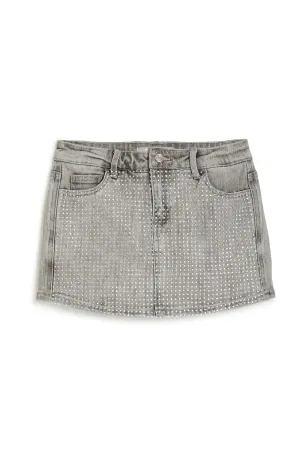 Grid Rhinestone Skort