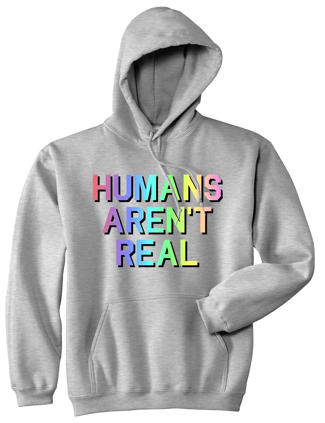 Humans Arent Real Tie Dye Hippie Rave Mens Pullover Hoodie