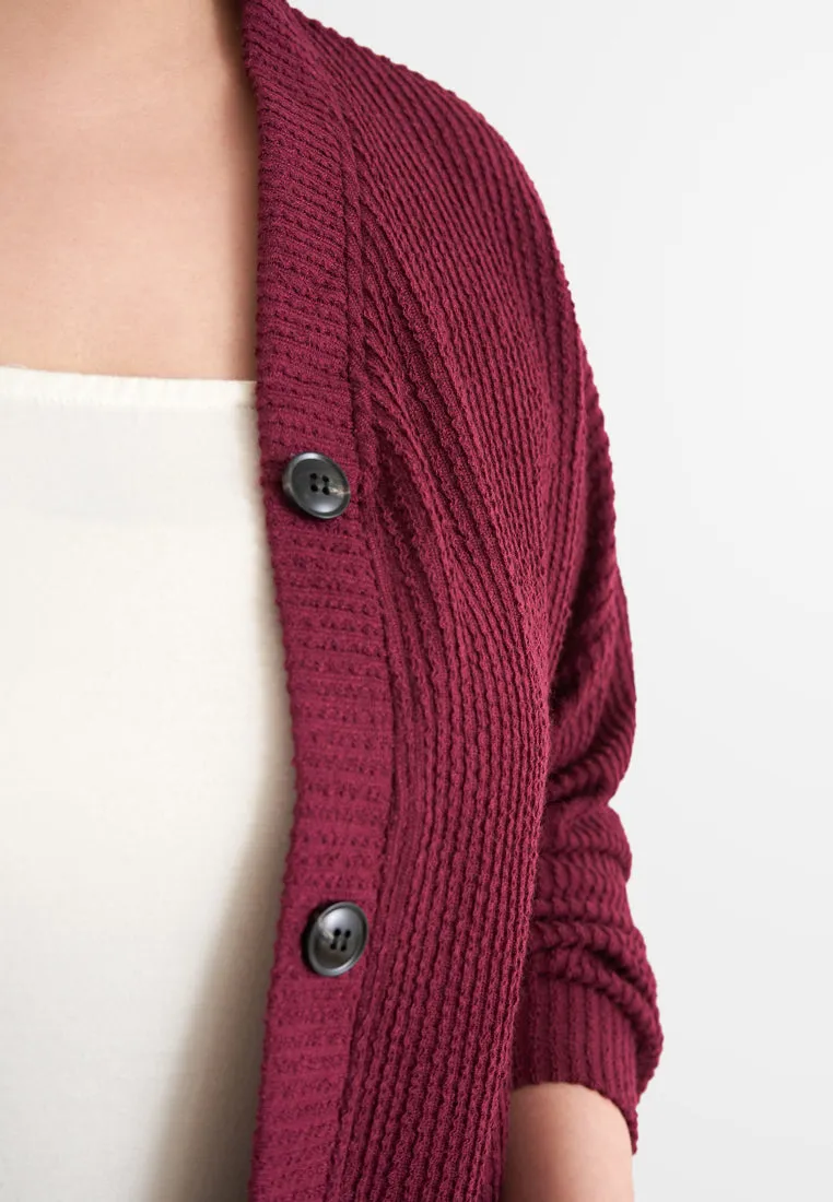 Katie Knitted Large Button Cardigan