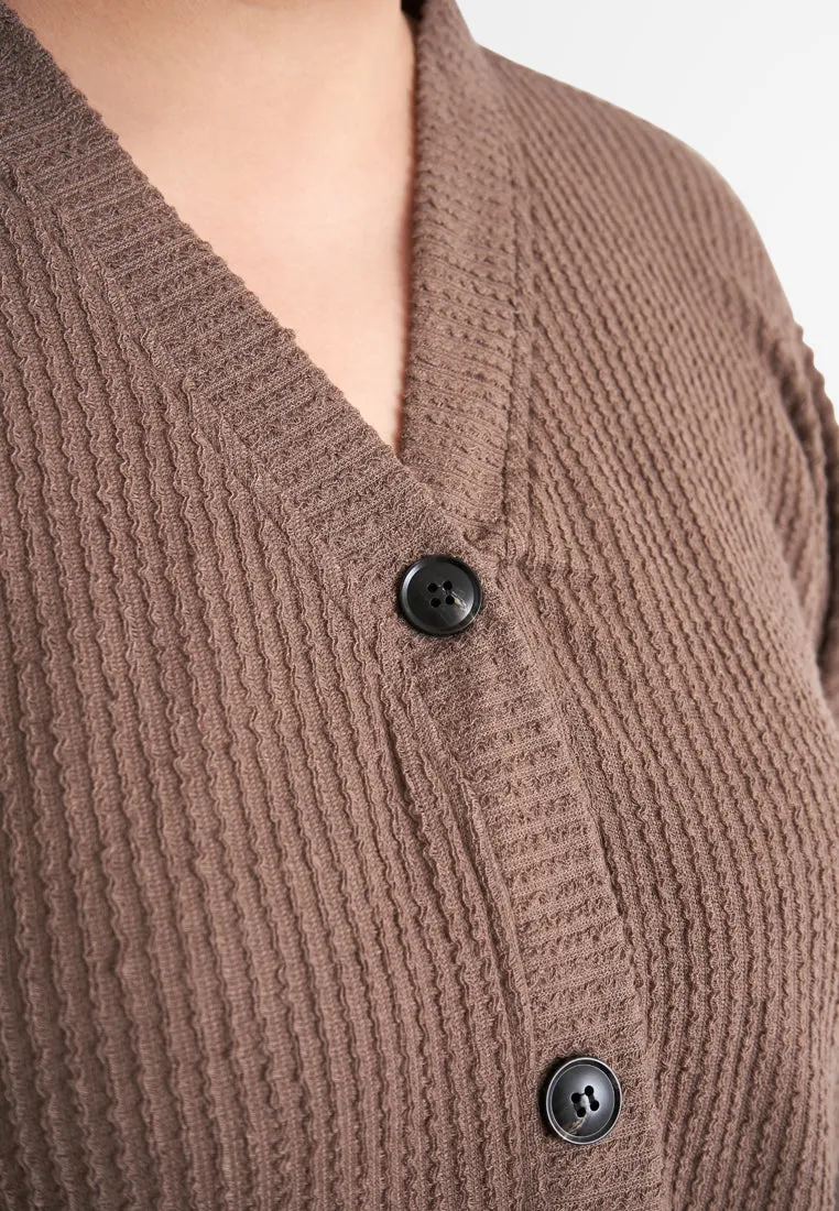 Katie Knitted Large Button Cardigan