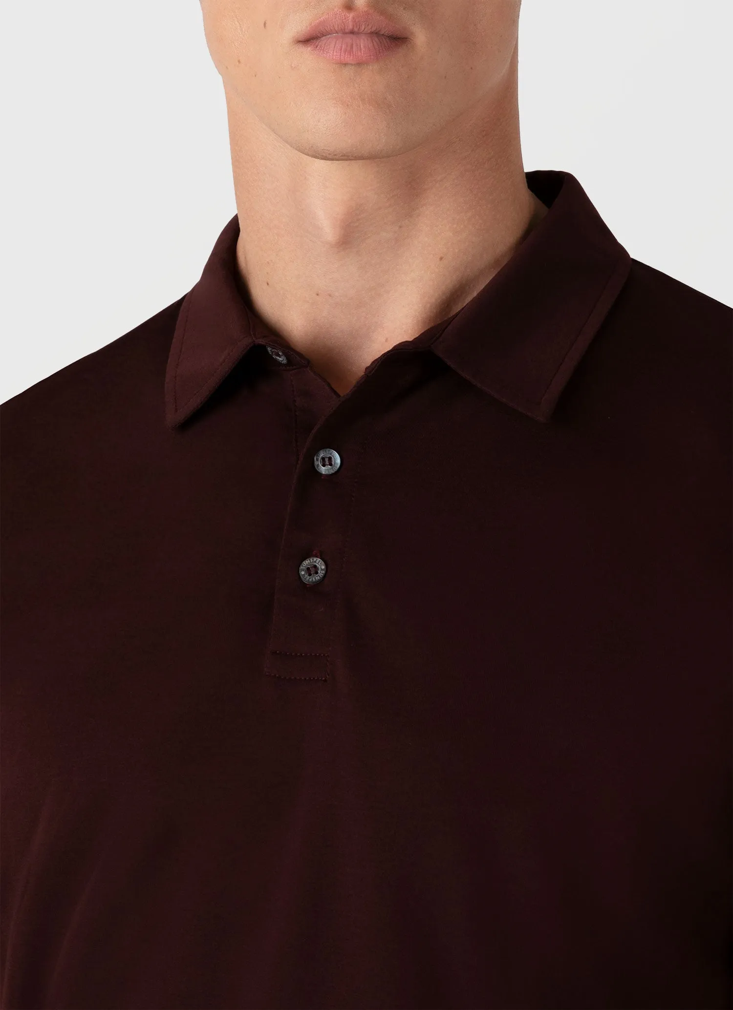 Men's Classic Jersey Polo Shirt in Raisin