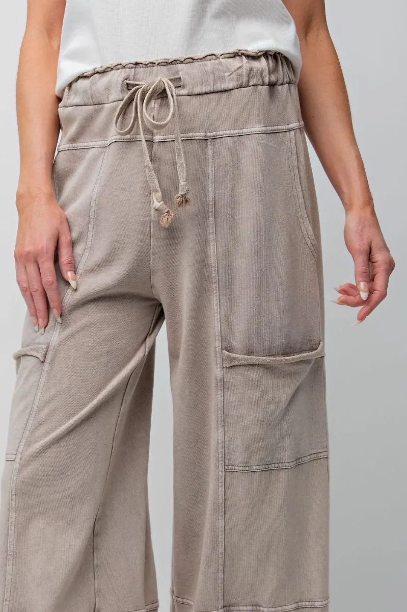 Mineral Washed Terry Knit Cargo Pants (12 Options)