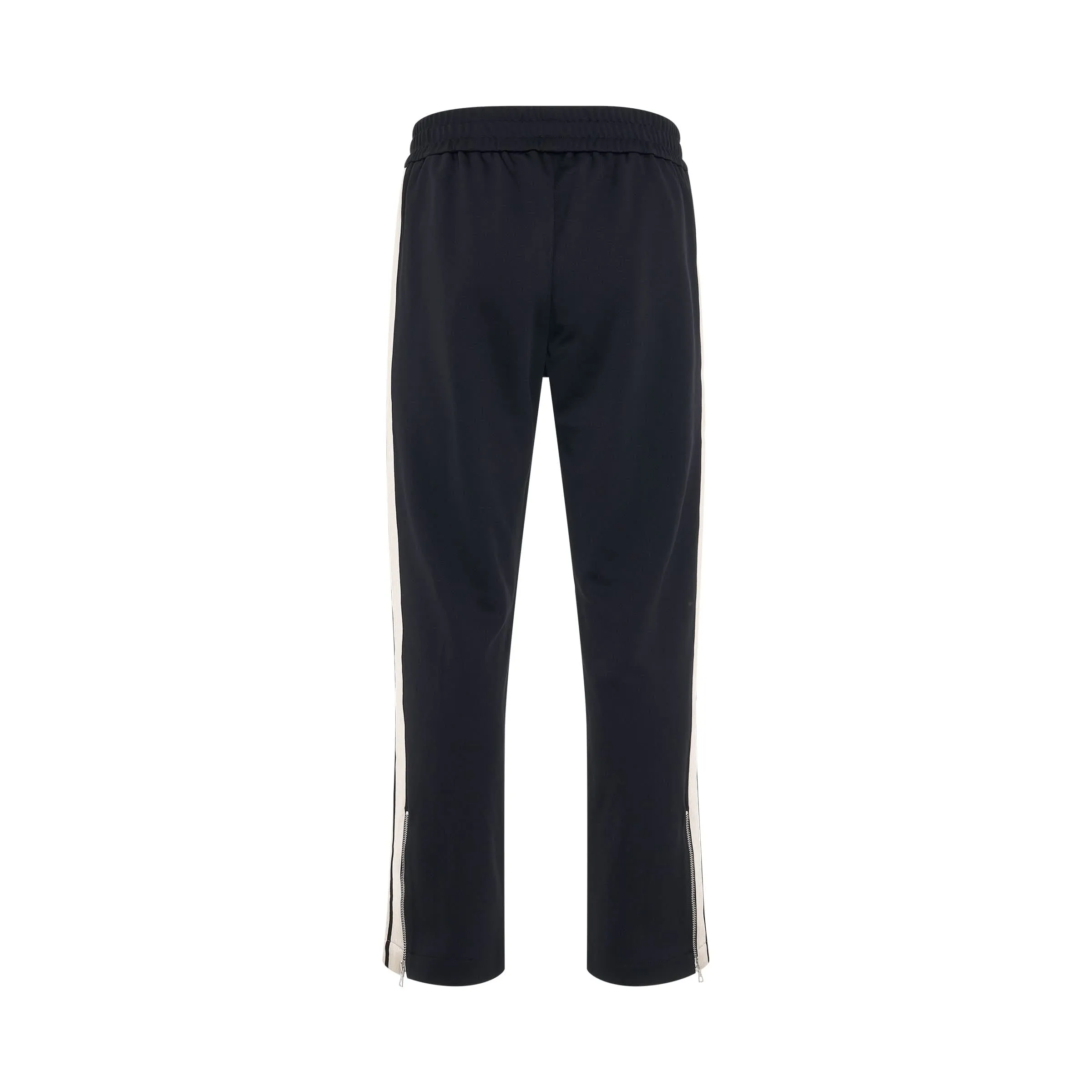 Monogram Embroidered Track Pants in Black