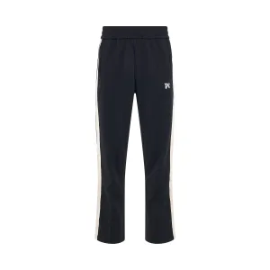 Monogram Embroidered Track Pants in Black