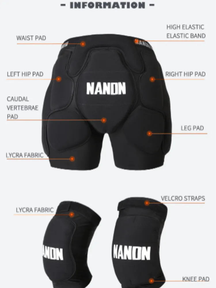 Nandn Unisex Tri-Flex Shorts & Knee Pads Set