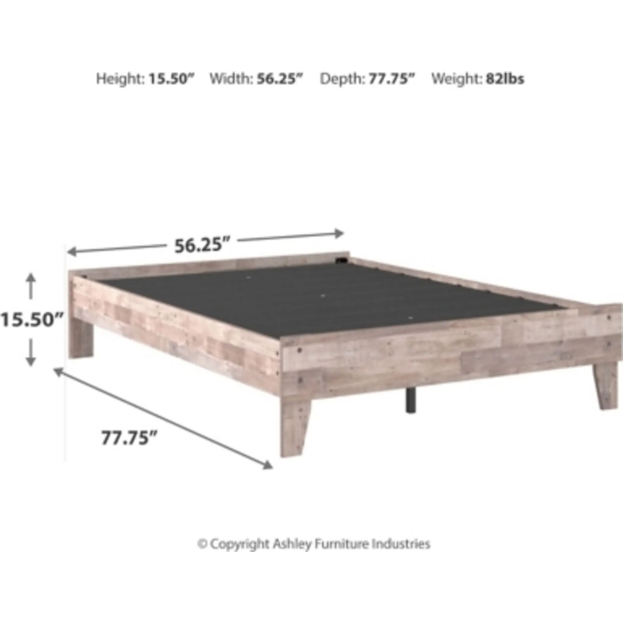 Neilsville Full Platform Bed - Whitewash