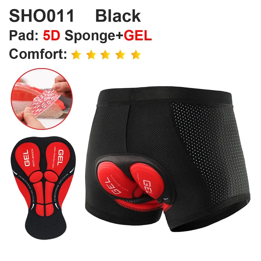 NEWBOLER Breathable Cycling Shorts 5D Gel Pad Shockproof