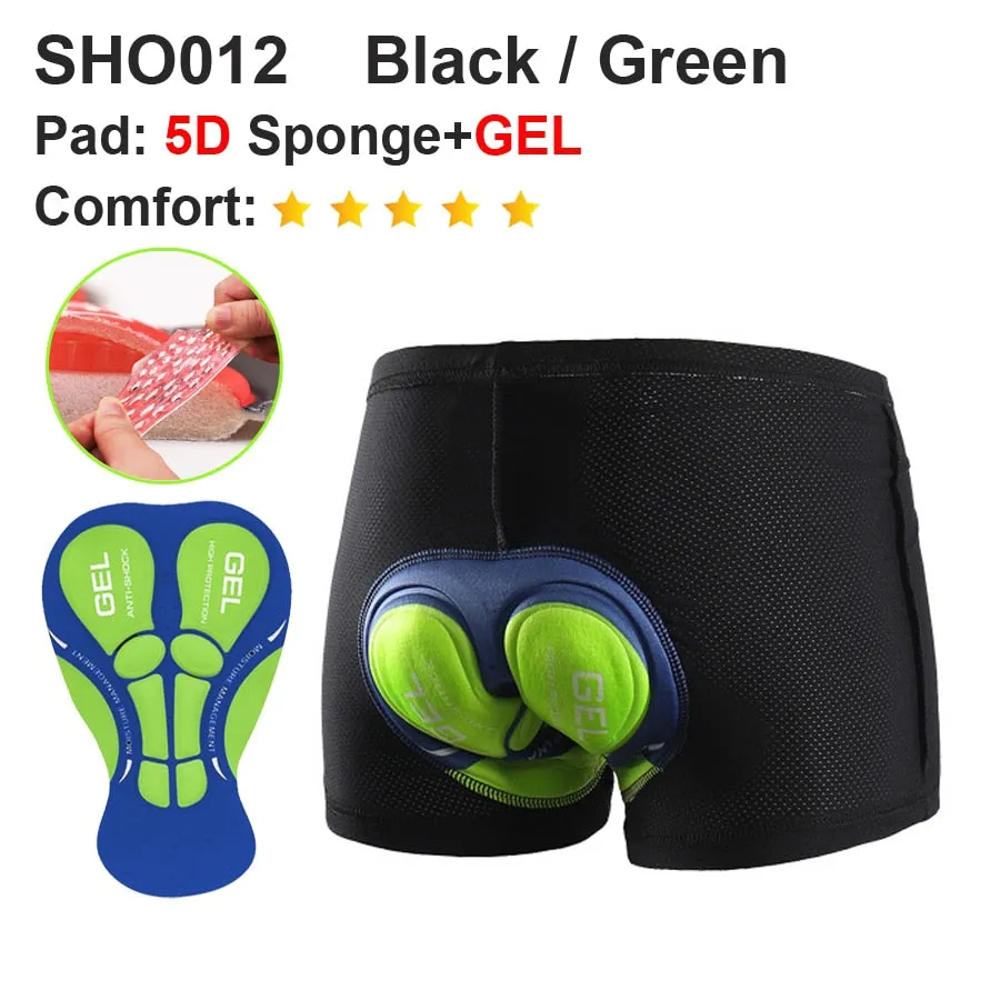 NEWBOLER Breathable Cycling Shorts 5D Gel Pad Shockproof