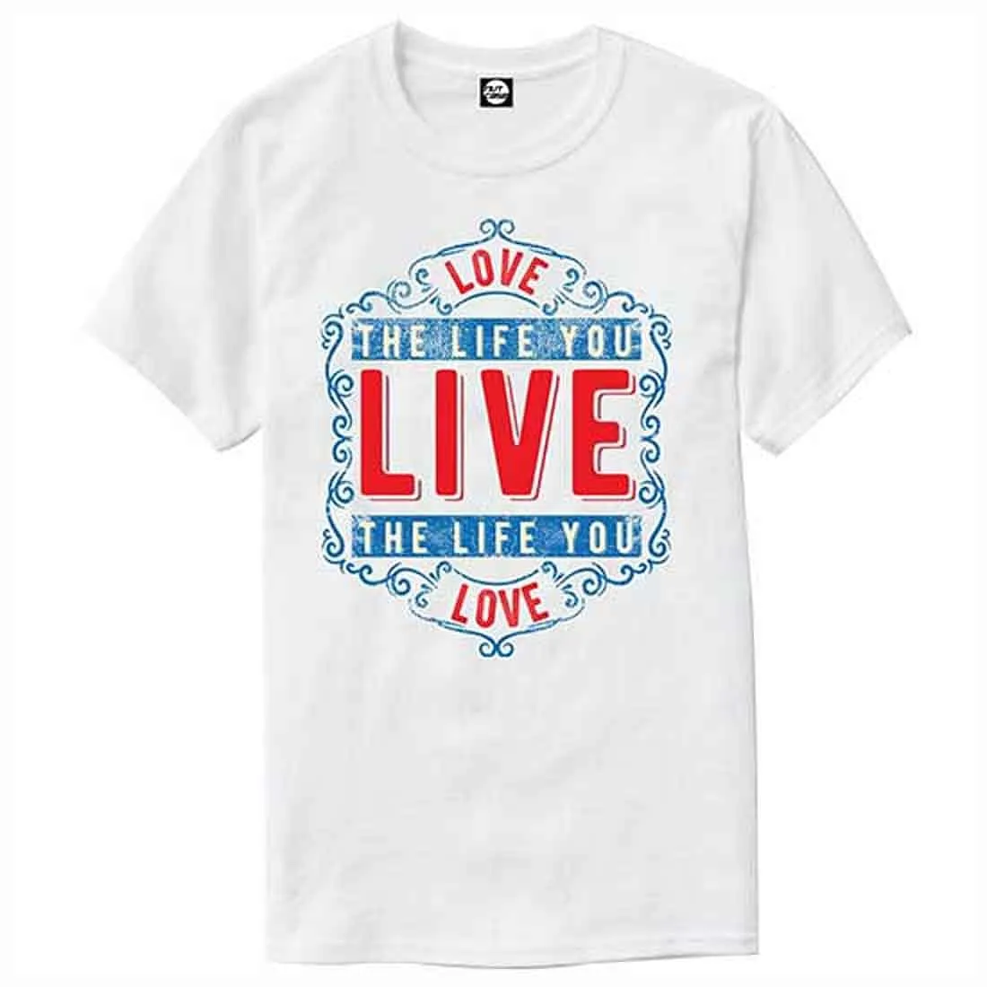 Nutcase Designer Round Neck Men's T-Shirt Wrinkle-Free Poly Cotton Tees - Love is Life