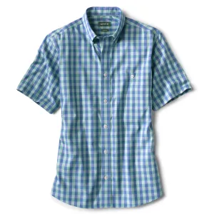 Orvis Pure Cotton Wrinkle Free Pinpoint Oxford SS Shirt/Green/Blue