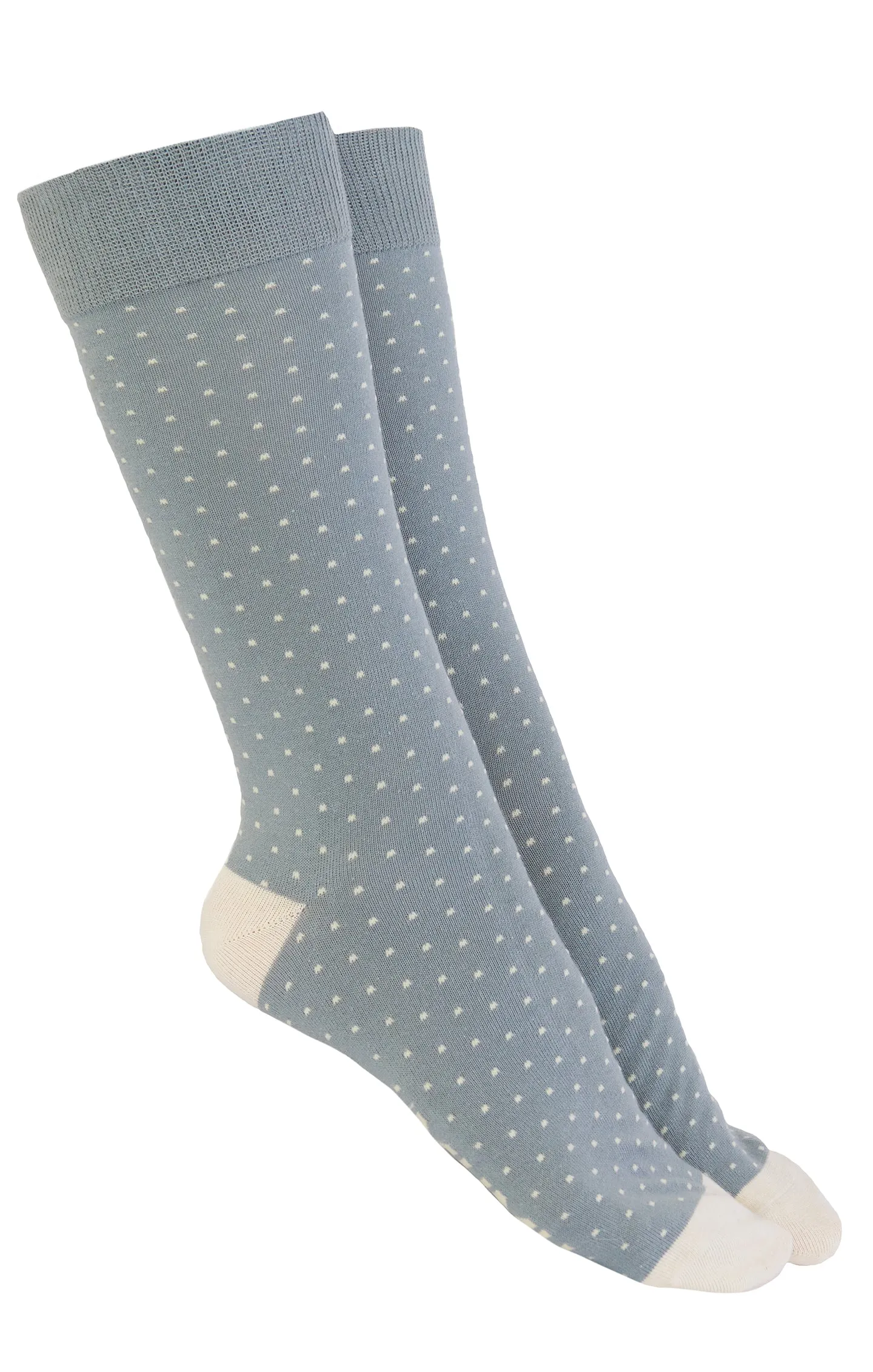 Owen Sock ~ Silver Sage Dots