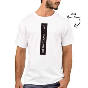 Personalized   Men's T-Shirt Poly Cotton Tees  - Add Name