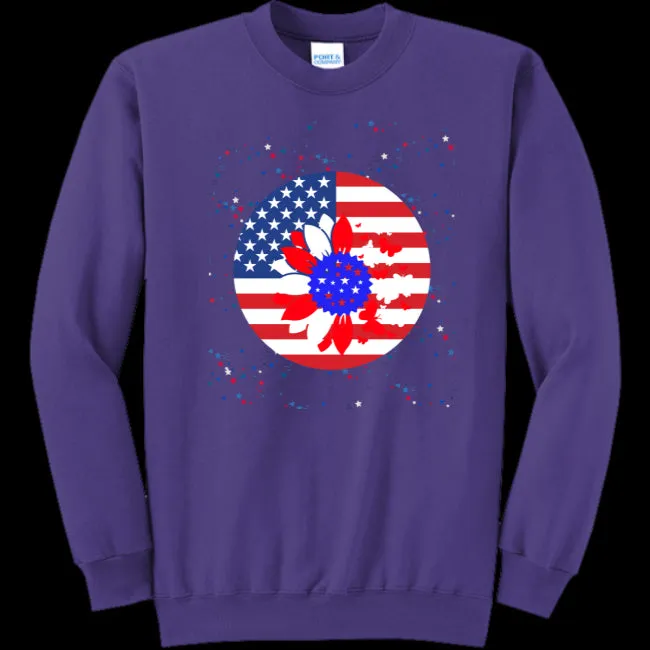 Petal Flag Women's Crewneck Sweatshirt - Ships from The US