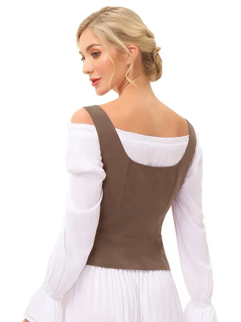 Pirate Renaissance Lace up Corset Vest Bodice